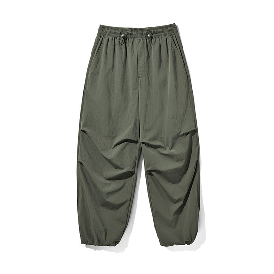 
Skechers quick-drying paratrooper pants flash-on pants summer women's wide-leg pleated cool sports outdoor drawstring trousers