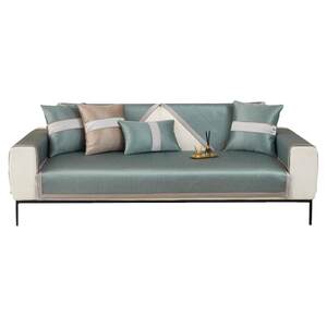 Summer ice silk sofa cushion anti -skid seat cushion, medium summer dual -use light luxury style sofa cover simple and modern