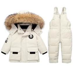Mingzu Korean style down suit with thick fur collar