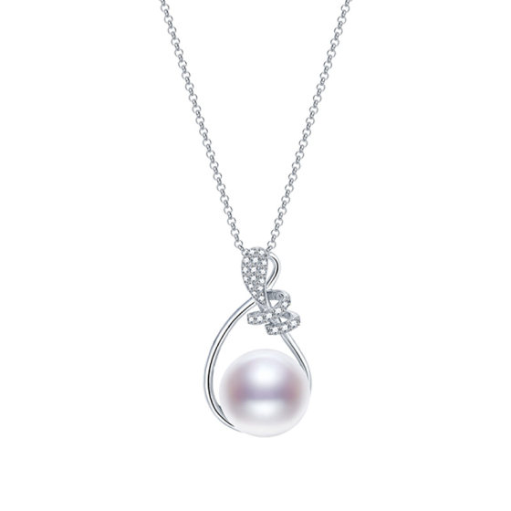 
Jingrun Pearl Rongyuan S925 Freshwater Pearl Pendant 10-11mm White Steamed Bun Shape Fashion Design Gift for Women D