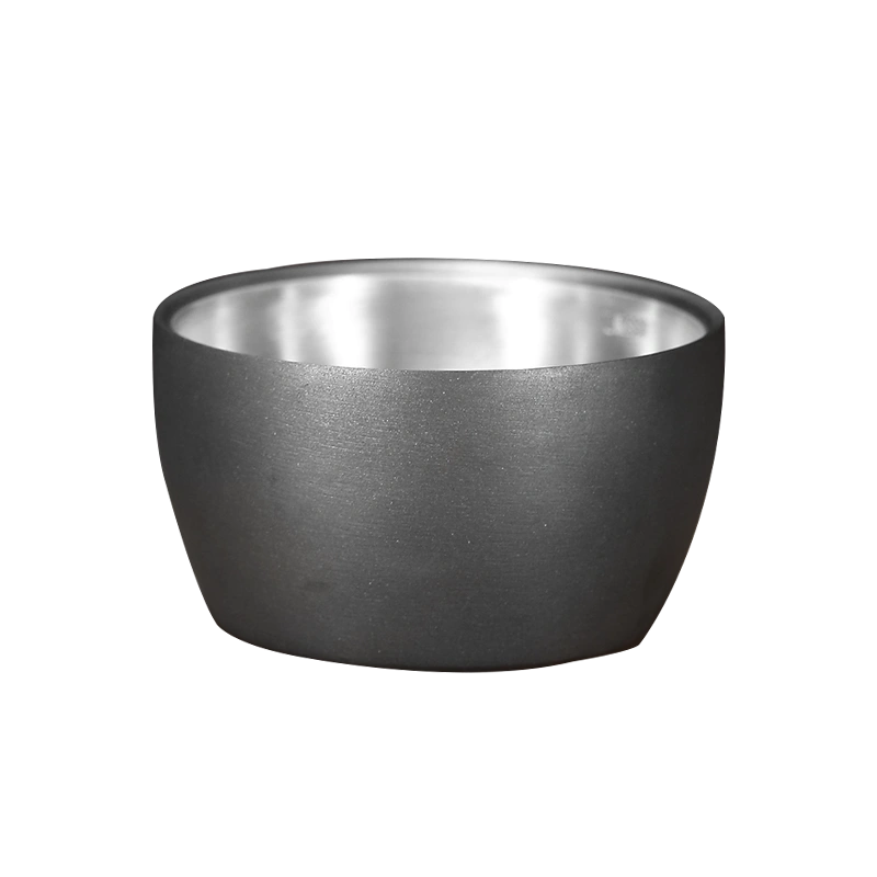 银茶杯纯银999足银内胆纯钛茶杯子100%隔热品茗杯主人银水杯茶具-Taobao 