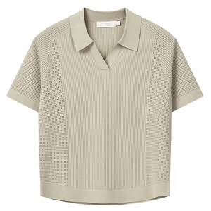 FILA MILANO official women's knitted sweater 2026 summer new style simple commuting casual V-neck short top