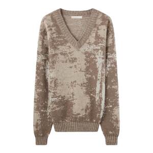 
GOBI Gobi autumn and winter literary retro ink color matching V-neck ribbed cashmere men's knitted sweater MK236