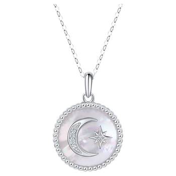 Laomiao gold star moon s925 silver set gift necklace