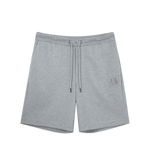 Upper and lower clothing shorts straight commuter casual pants sports mid-pants gray knitted shorts spring and summer men's three-quarter pants