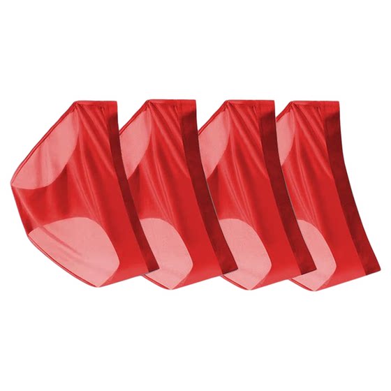 Men's Ice Silk Year of the Year Briefs for Boys Big Red Antibacterial Underwear Summer Thin Breathable Cool Large Size Shorts Head
