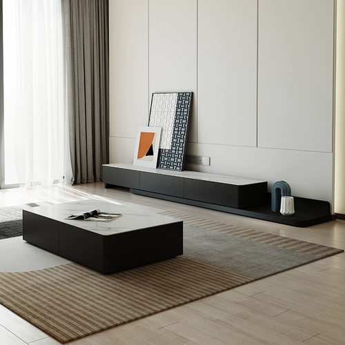 2022 новый выдвижной шкаф для телевизора и журнальный столик, сочетание современной простой гостиной, дома, небольшой квартиры, минималистский