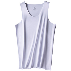 Men's Breathable Elastic Vest Seamless Modal Ice Silk Cool Fashion Sports Fitness Vest Trendy Home Leisure
