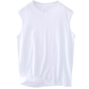 
Extreme basic simple and versatile casual base vest for men loose and comfortable young literary pure cotton sleeveless shoulders