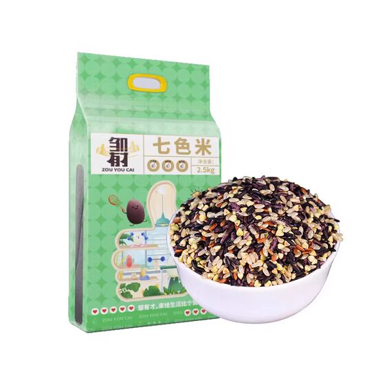 
Northeastern seven-color brown rice 5*0.5kg multi-grain rice coarse grain staple food five-color brown rice eight-treasure porridge new rice combination rice