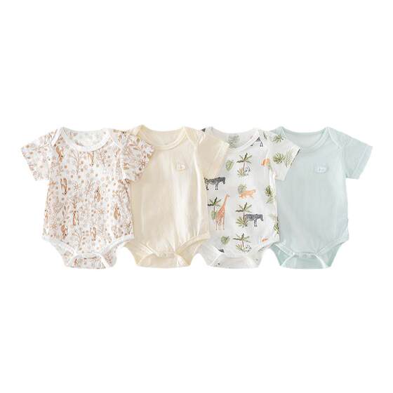 Tongtai Babies Bags Fart Settles Cotton Summer Board Baby Baby Baby Lingerie Short -sleeved Clothing Concern 2 pieces
