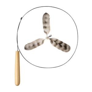 Bamboo Dragonfly Playing Cat Stick, Cat Toy, Self Enjoying, Soothing, Long Rod, Steel Wire Feather with Bell, Baby Cat, Durable to Bite, Replacement Head