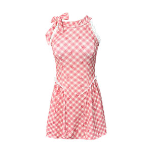 
2026 New Swimwear Women's Summer One-piece Skirt Style Conservative Slimming Belly Covering Hot Spring Student Girls Beautiful and Cute