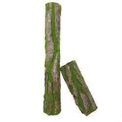 Pipe decorative bark wraps in water to cover beautify creativity