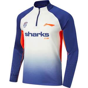 
Li Ning 25-26 season CBA Shanghai Jiushi long-sleeved T-shirt men's new spring knitted half-zip sportswear
