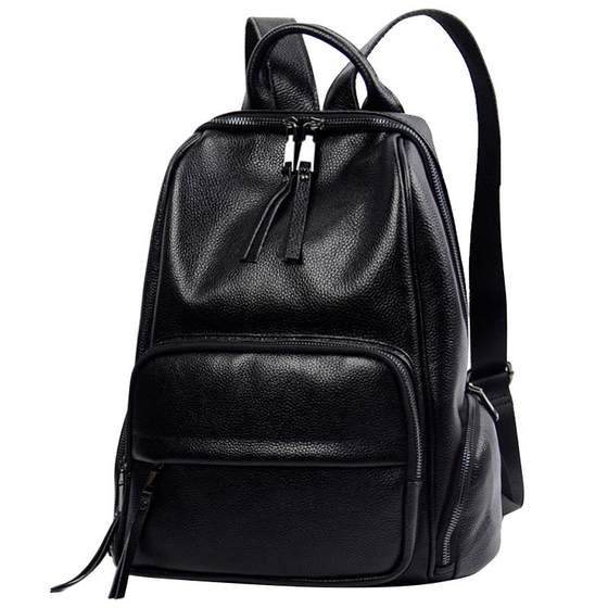 Backpack women's genuine leather soft leather 2026 new fashion first layer cowhide women's bag large capacity travel travel backpack