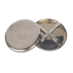 Thickened stainless steel stool surface Thickened metal stool surface Round stool surface with chassis Cross office special 29 35cm
