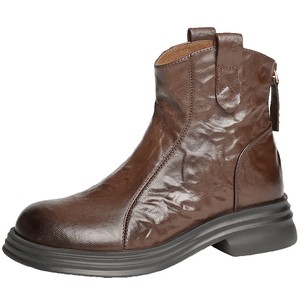 
Belle retro velvet fashion boots for women winter new sheepskin pleated Chelsea boots slimming short boots D4L1DDD4