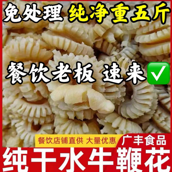 （净重不含水）新鲜特大号牛鞭花商用半成品餐饮酒店牛鞭花牛三宝