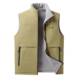 
Guirenniao Men's Vest Jacket Men's Spring and Autumn 2026 Reversible Waistcoat Men's Sleeveless Work Wear Vest Men