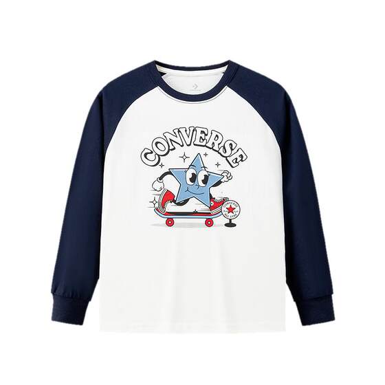 
Converse children's clothing for boys and girls long-sleeved T-shirt pure cotton children's big children's bottoming shirt spring and autumn 2026 new inner top