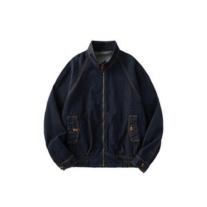 
American Cleanfit retro men's original color denim zipper jacket for men and women Harrington jacket spring and autumn trend