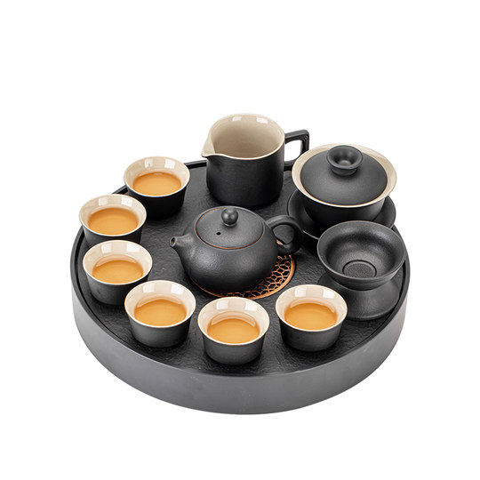 Teetablett Aus Holz Für Kung-Fu-Teeset - Mit Entwässerung & Aufbewahrung