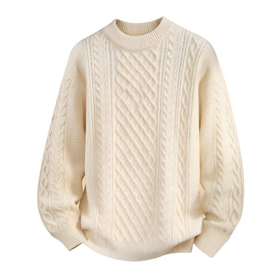 Bottoming sweater for men in autumn and winter new round neck sweater for fat men plus plus size plus size men's inner sweater