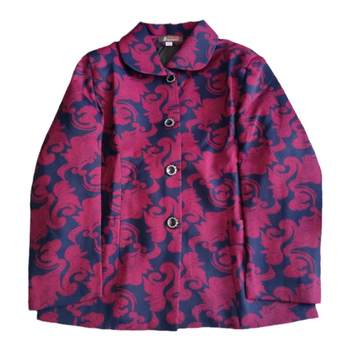 Middle-aged and elderly women's new spring clothes 60-70-80 years old grandma double-layer tops old people's clothes female mothers spring and autumn coats