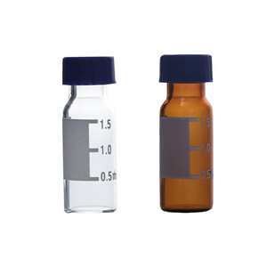 1.5ml scale 2ml capacity transparent/brown sample bottle liquid chromatography glass sample bottle Aglen sample bottle top empty bottle containing cushion
