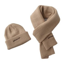 Winter Scarf And Hat Warm Two-piece Set For Men And Women Couples Short Scarf Scarf Festival Gift Hat Thickened