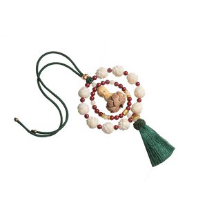 
Peach wood lotus Buddha car pendant, car good luck, rearview mirror, high-end Bodhi men's and women's car interior accessories