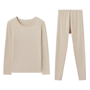 Red bean velvet marshmallow O3 men's autumn clothes and autumn pants for women's color spun fur A plaid medium-thick thermal underwear set
