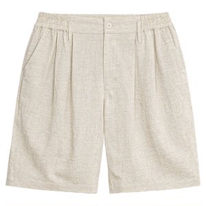 
[Lyocell linen] BODYDREAM breathable shorts men's ramie Bermuda casual trousers/adjustable waist