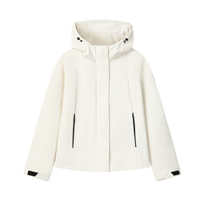 
FILA Official Women's Woven Jacket 2026 Spring New Casual Daily Commuting Loose Hooded Top