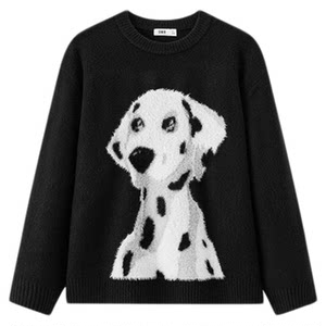 
Semir sweater men's winter imitation mink hair puppy jacquard sweater 2025 new lazy American retro couple outfit