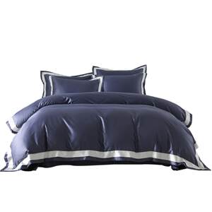 
Limerence pure cotton 140 double strand horse cotton four-piece set all cotton high-end simple Class A bedding