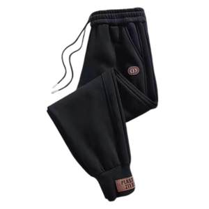 Clearance leakage counter to withdraw foreign trade autumn and winter sports pants men's clothing feet loose and velvet casual pants large size guards