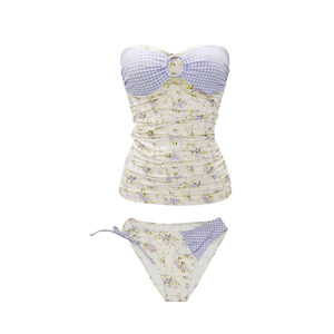 
atlanticbeach printed split bikini swimsuit women's hot spring slimming holiday beautiful swimsuit