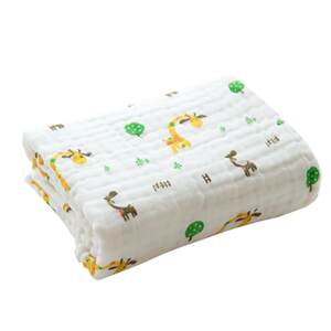 
Baby bath towel pure cotton gauze super soft water-absorbent newborn children's bathing special thickened six-layer baby towel and quilt