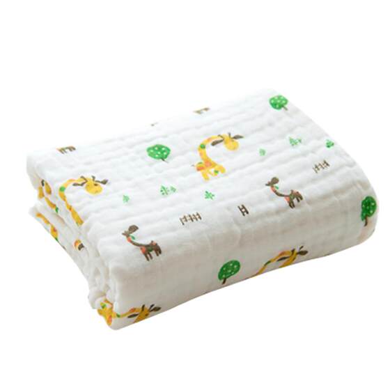 
Baby bath towel pure cotton gauze super soft water-absorbent newborn children's bathing special thickened six-layer baby towel and quilt