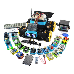 Omnidirectional four-wheel drive smart car wireless ultrasonic obstacle avoidance