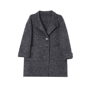 Hepburn style high-end double-sided cashmere coat for women mid-length 2025 new wool autumn and winter loose woolen coat