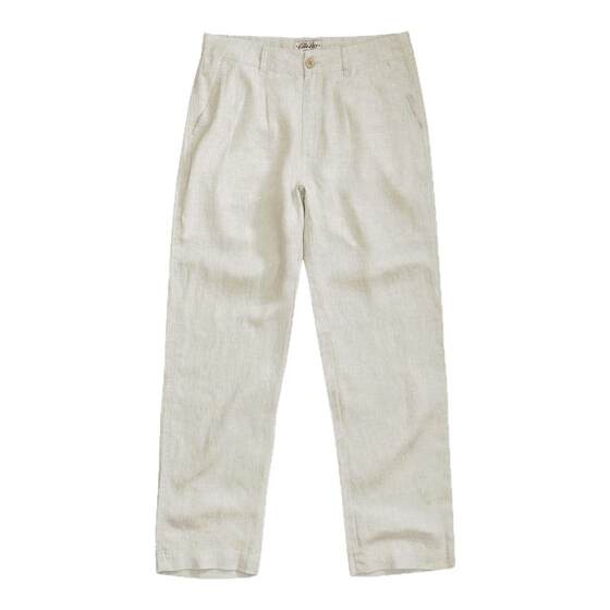 
AK men's summer new Cuba Libre solid color dry breathable drape linen loose straight casual trousers for men