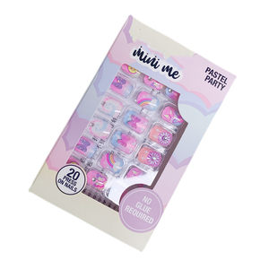 
Children's Wear Nails 6 Years Old Nail Stickers High-end Rainbow Pink Butterfly Three-dimensional Nail Art Stickers Girls New Year's Gift