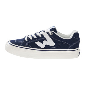 
Stubborn official navy blue spring campus style W series fur canvas spliced men's and women's national trend skateboard shoes