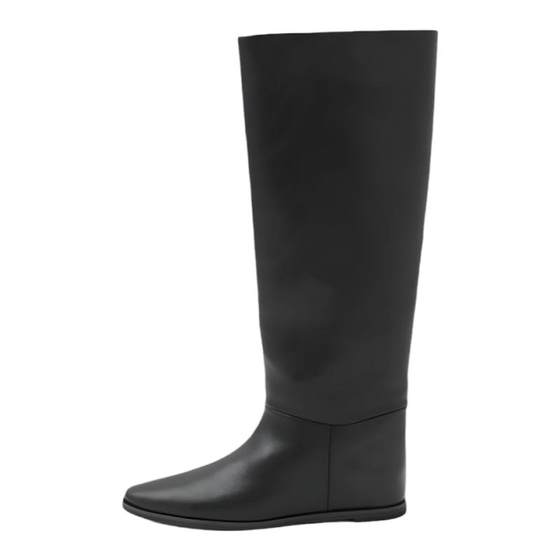 
Classic fashion splicing hidden heel fashionable wide-leg high boots [Special offer for store celebration brand] - Please wait for pre-Sell