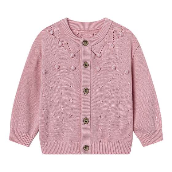 
Manxi children's clothing children's cardigan sweater 2026 new autumn merino wool sweater jacket for boys and girls