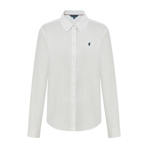 POLOWALK women's white shirt spring new slim long-sleeved Oxford woven formal shirt