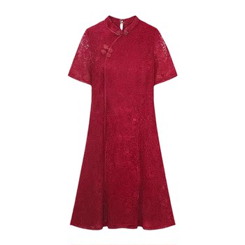 
Fashionable mother wedding dress lace dress young